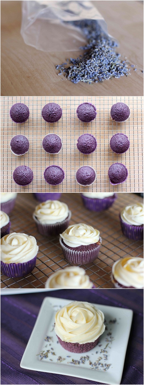 Lavender Cupcakes with Honey Frosting – Recipes for Diabetes-Weight ...
